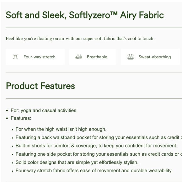 Super High Waisted Back Pocket & Side Hidden Pocket Shorts 5'' length, XL - Picture 9 of 11